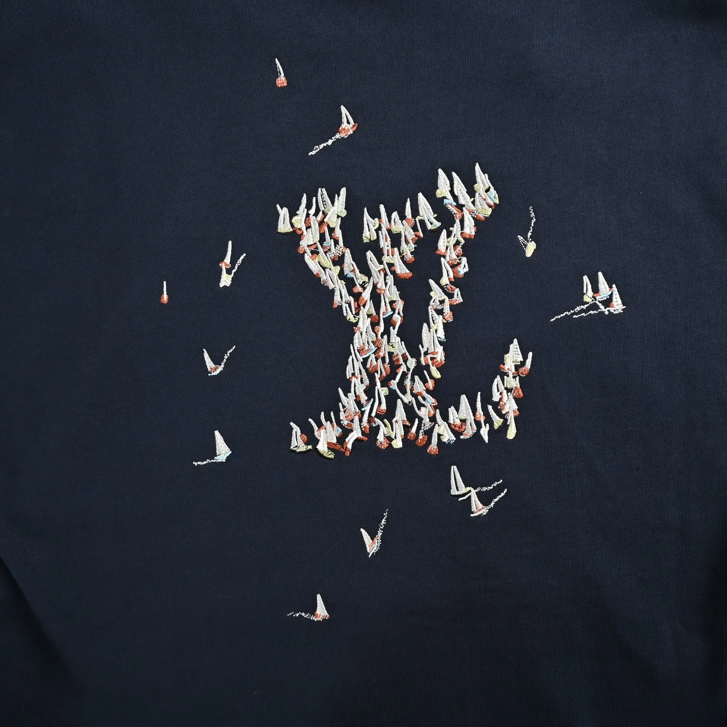 Louis Vuitton/Louis Vuitton sailing embroidered hooded sweatshirt